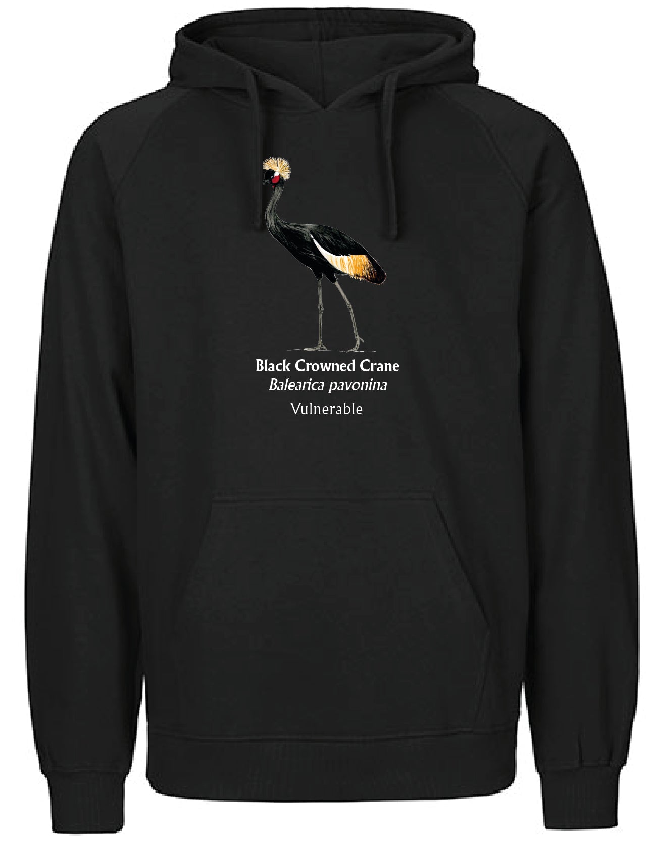 Black Crowned Crane Hoodie