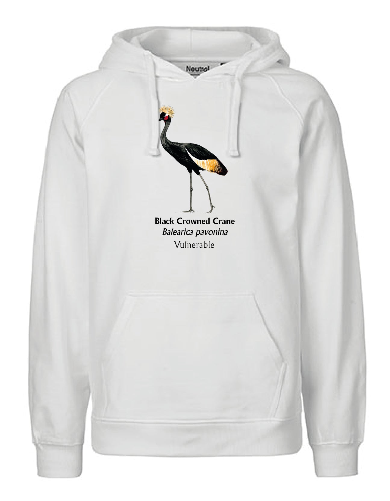 Black Crowned Crane Hoodie