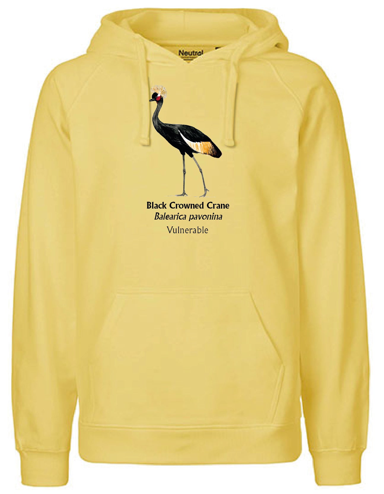 Black Crowned Crane Hoodie
