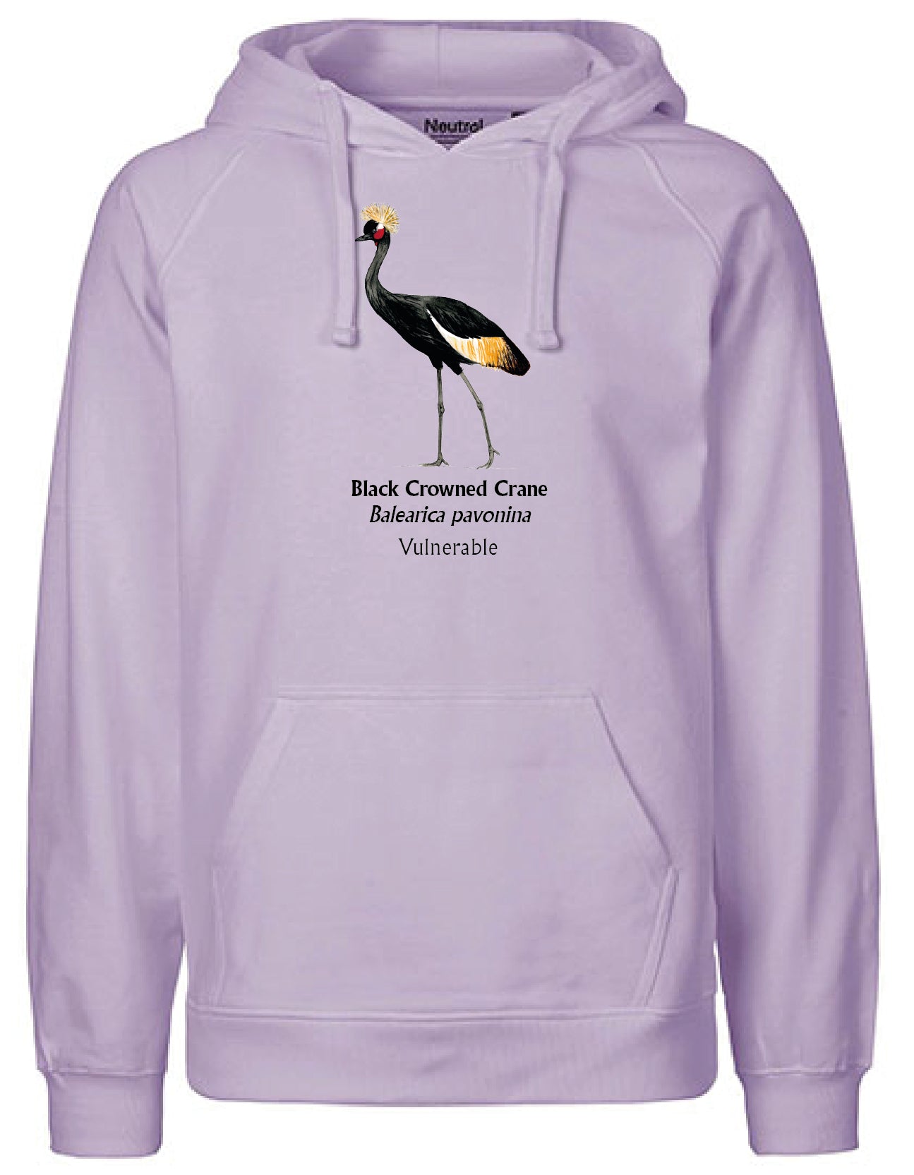 Black Crowned Crane Hoodie