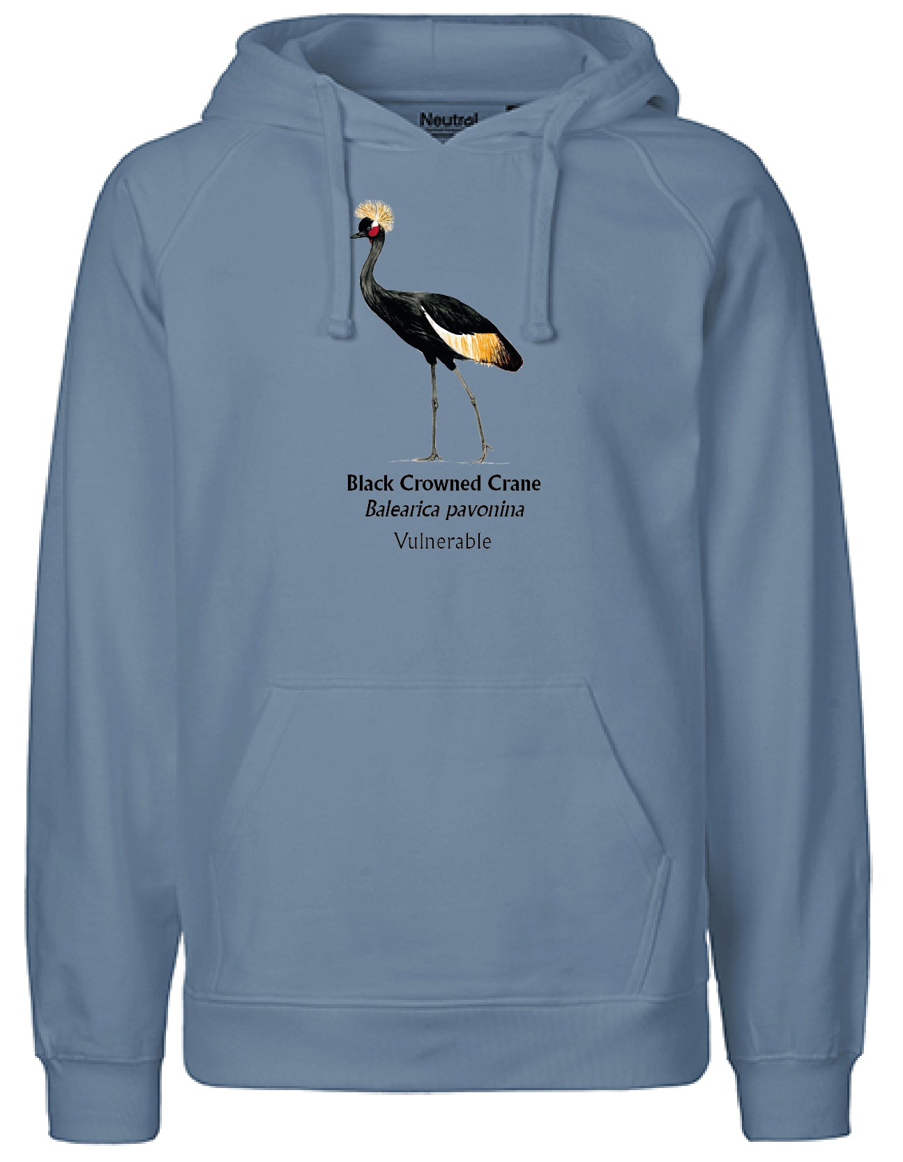 Black Crowned Crane Hoodie