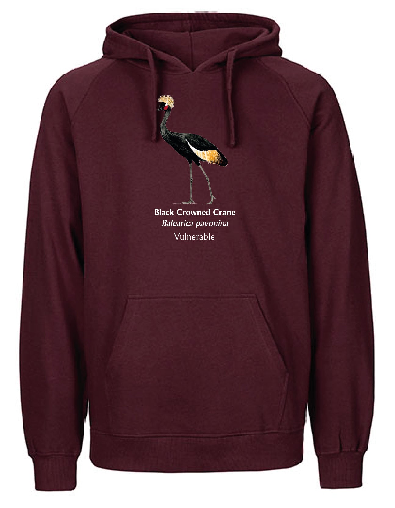 Black Crowned Crane Hoodie