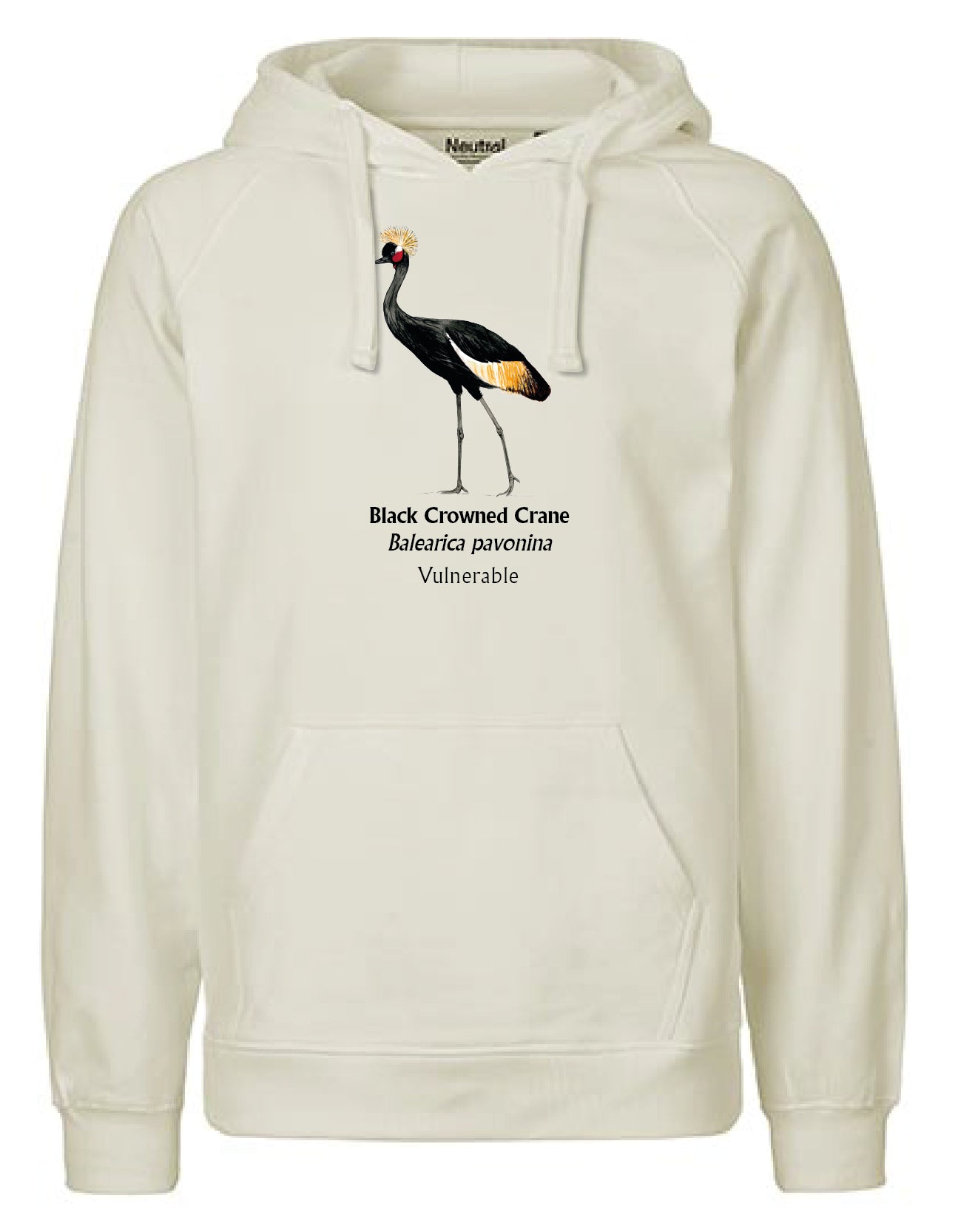 Black Crowned Crane Hoodie