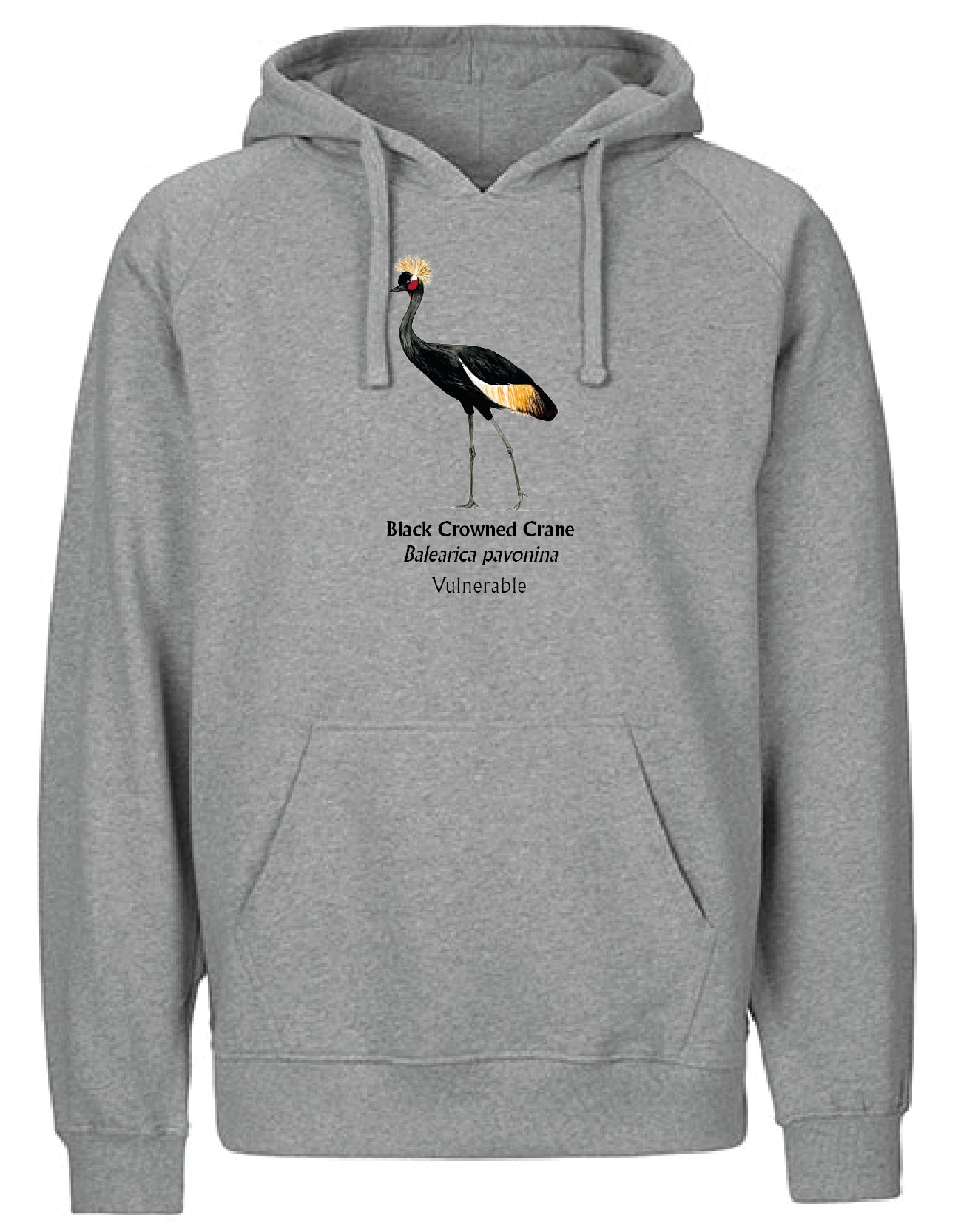 Black Crowned Crane Hoodie