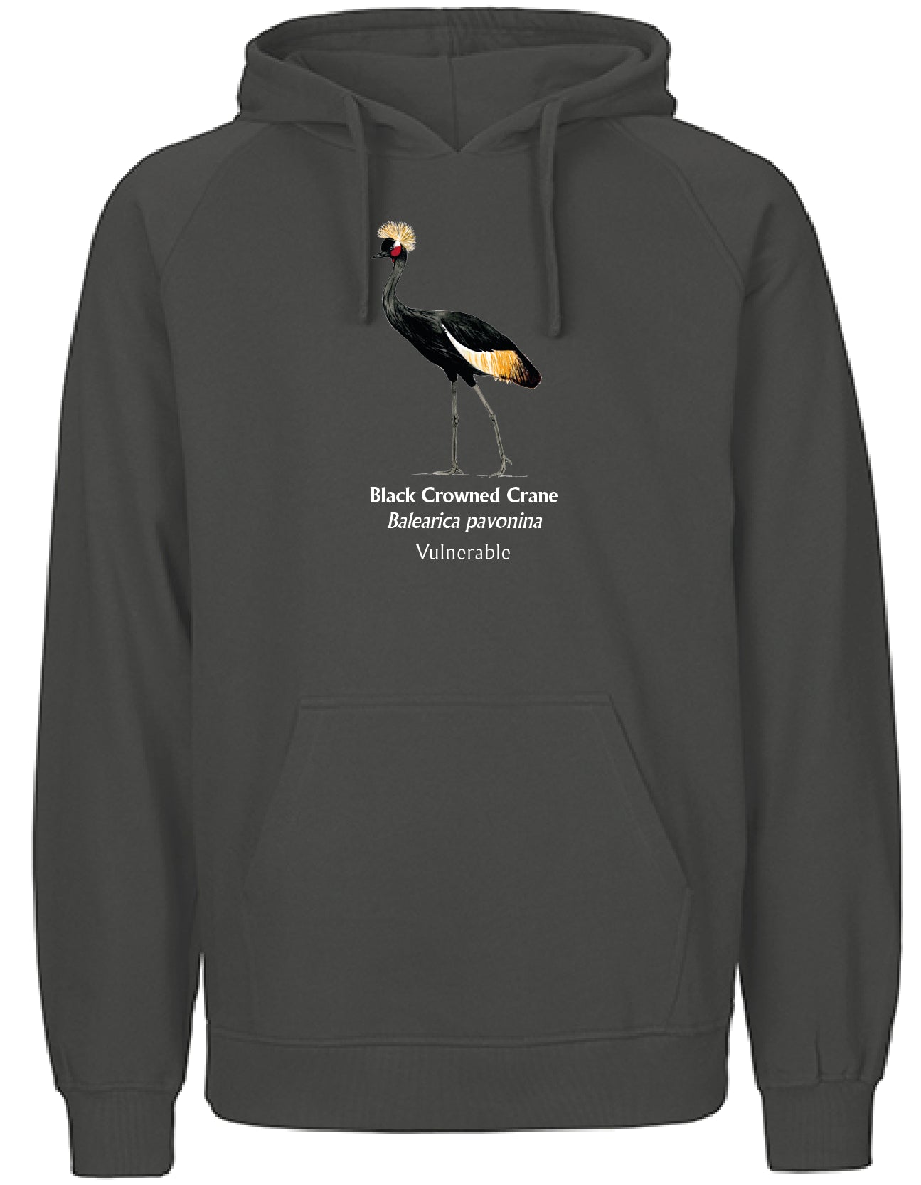 Black Crowned Crane Hoodie