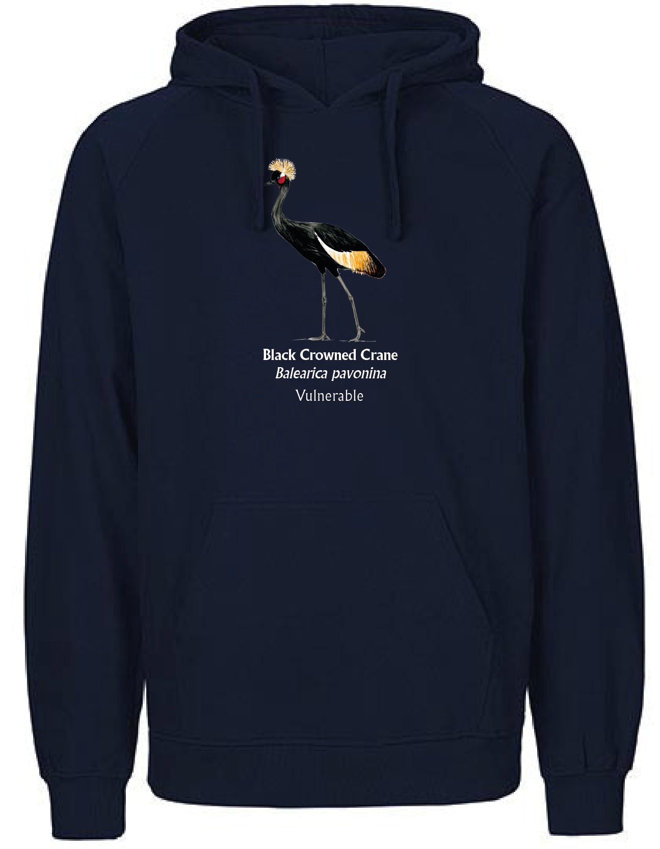 Black Crowned Crane Hoodie