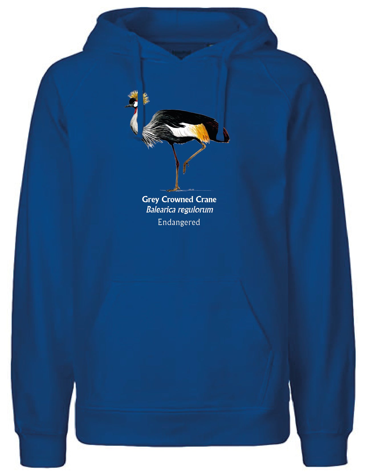 Grey Crowned Crane Hoodie