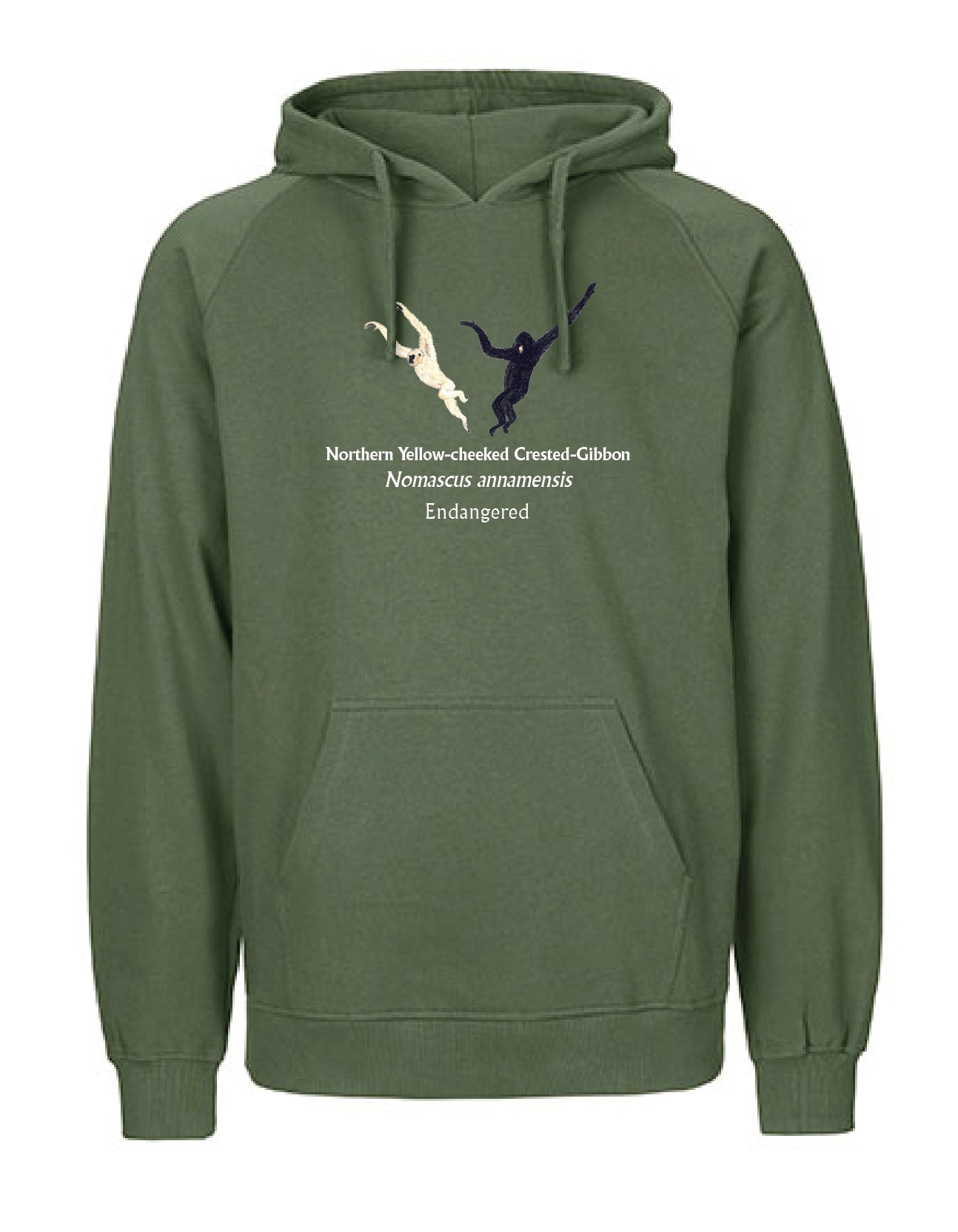 Northern Yellow-cheeked Crested-Gibbon (schwingend) Hoodie