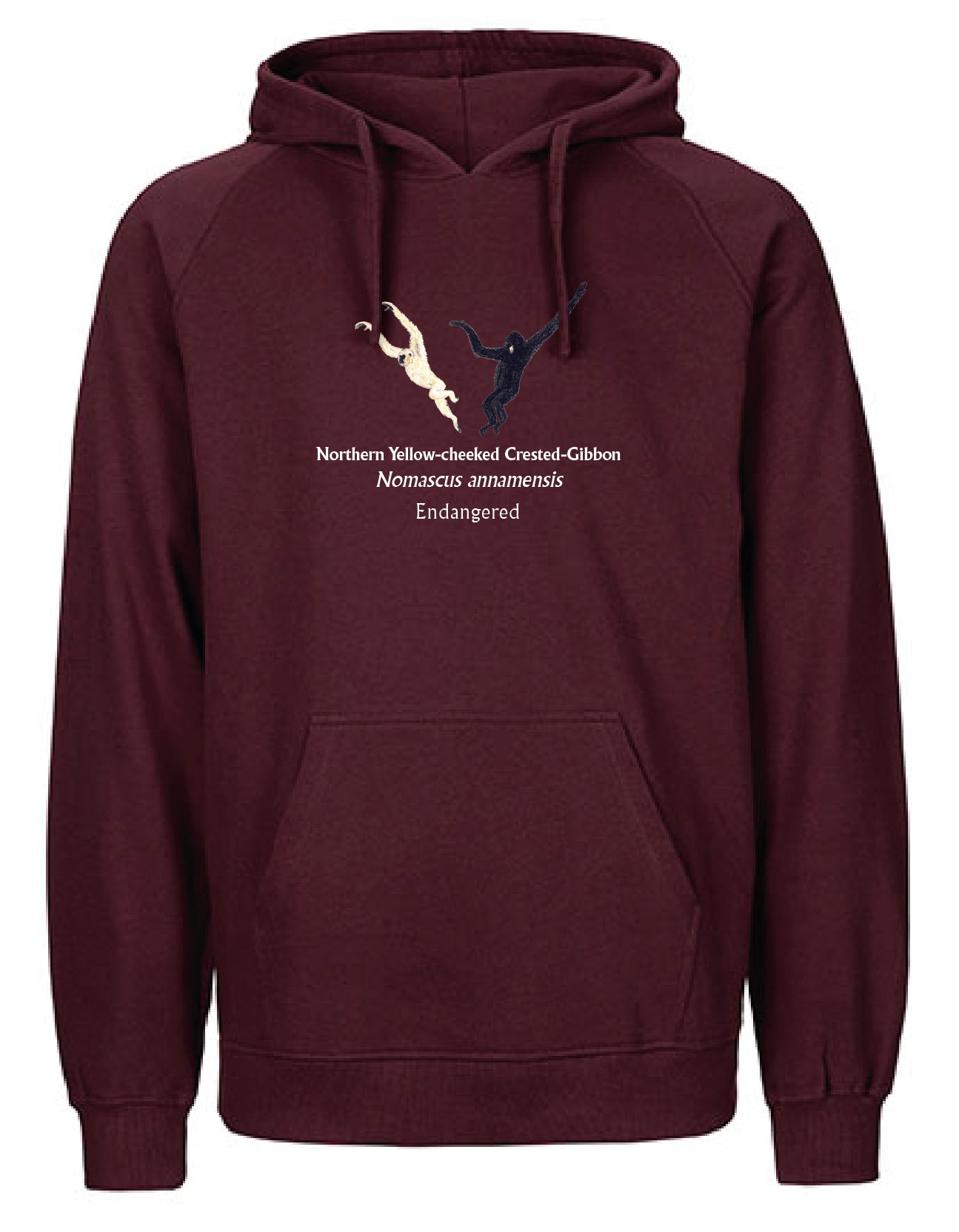 Northern Yellow-cheeked Crested-Gibbon (schwingend) Hoodie