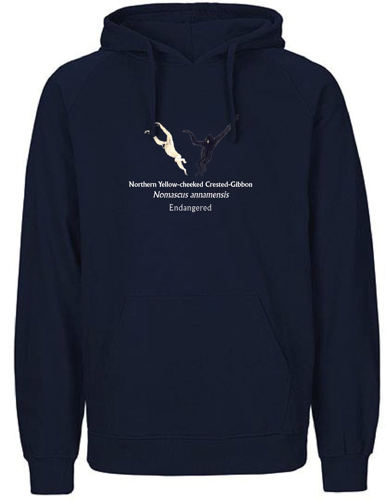 Northern Yellow-cheeked Crested-Gibbon (schwingend) Hoodie
