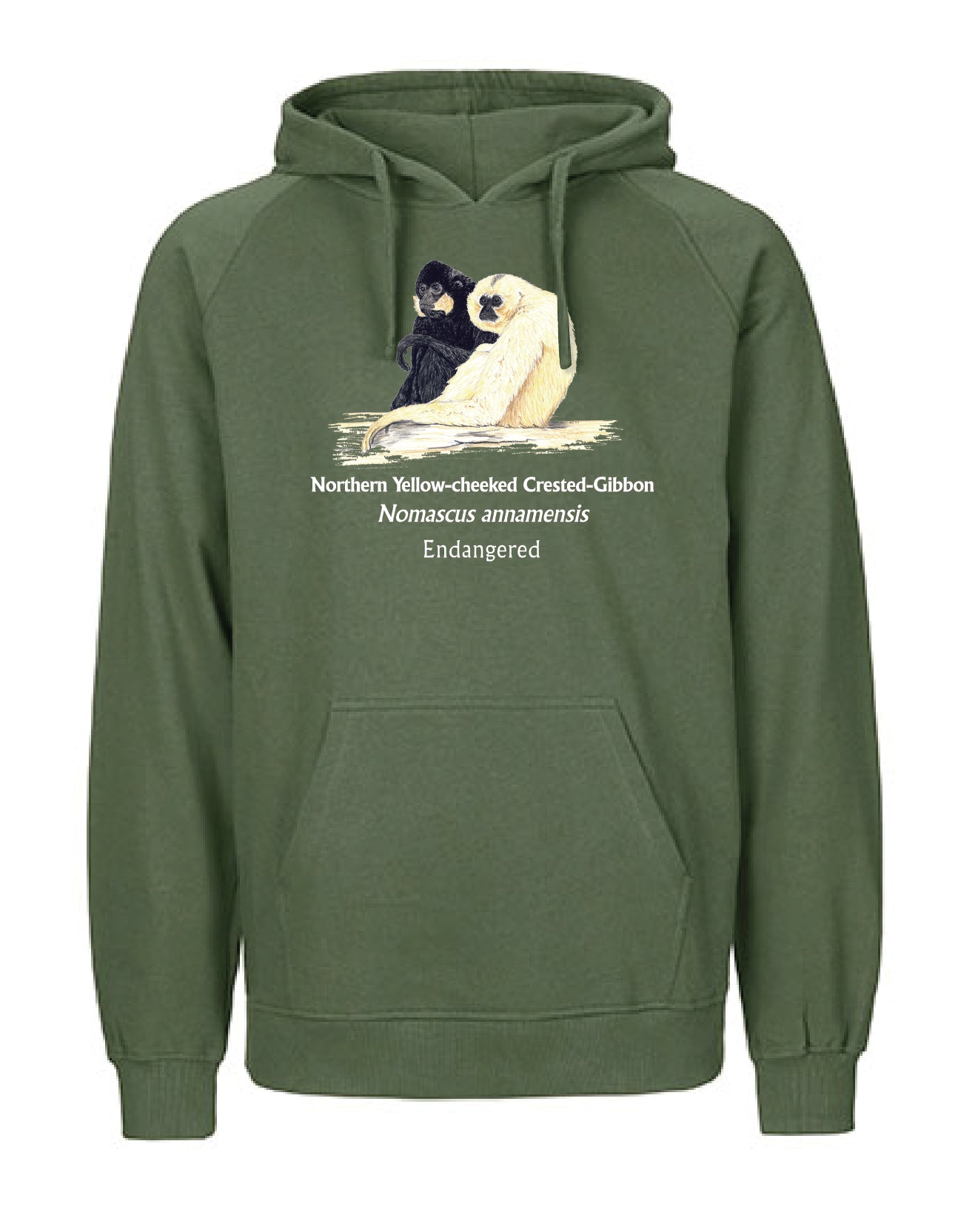 Northern Yellow-cheeked Crested-Gibbon (sitzend) Hoodie